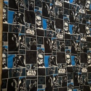 Star Wars Black, Blue & White Character Panel Bedding Sheet